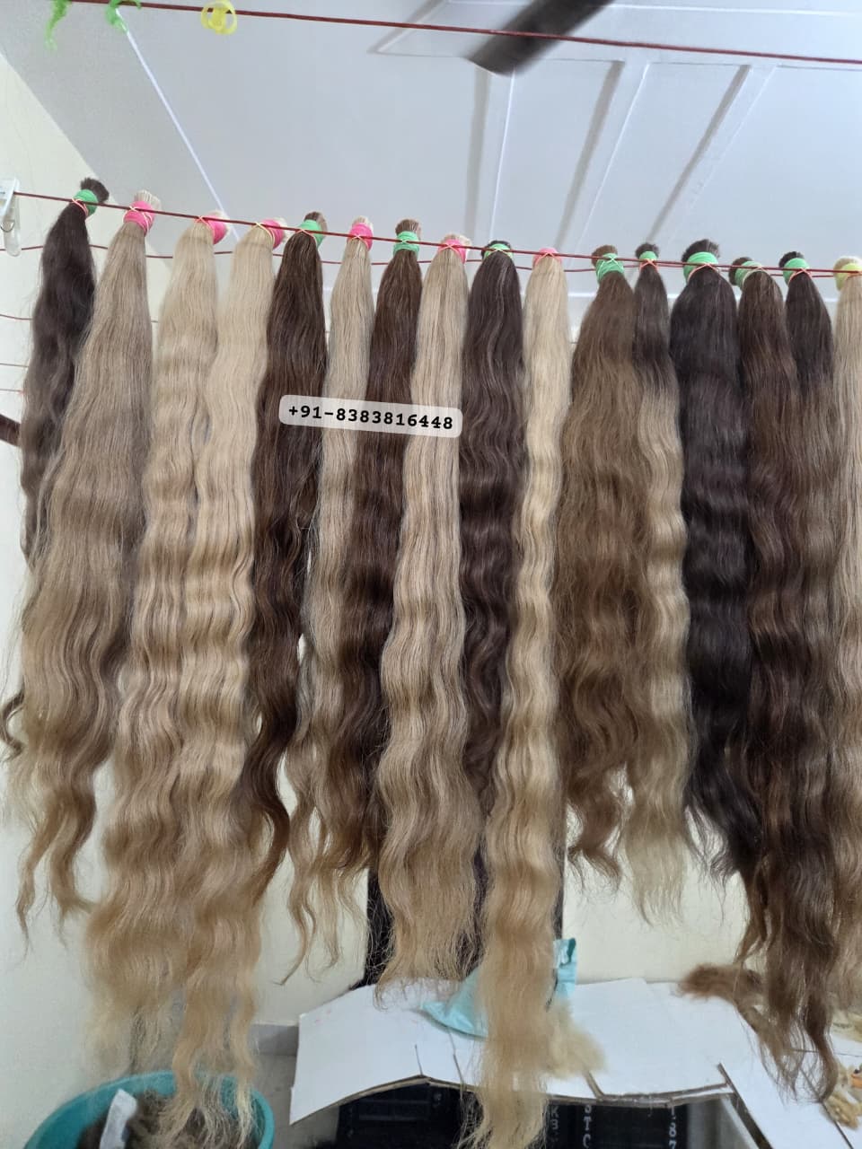 Colored human hair