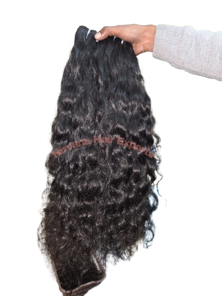 Raw curly human hair