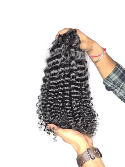Steam curly human hair